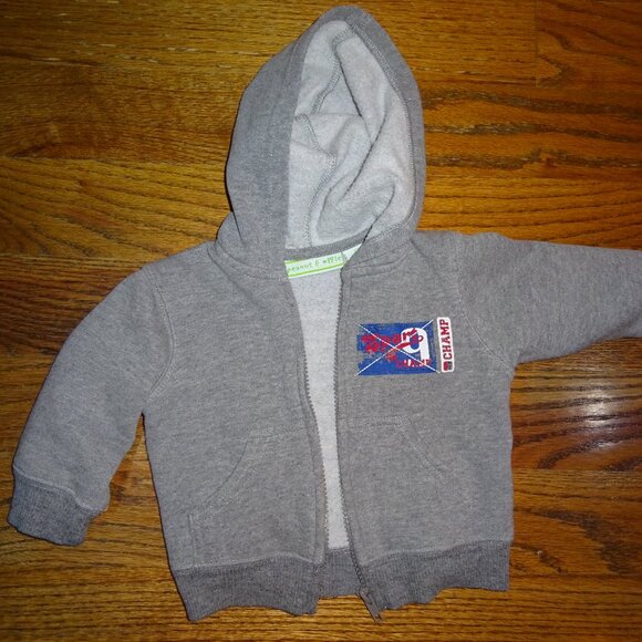 Boys 12 month gray zip-up hooded jacket - Picture 1 of 1